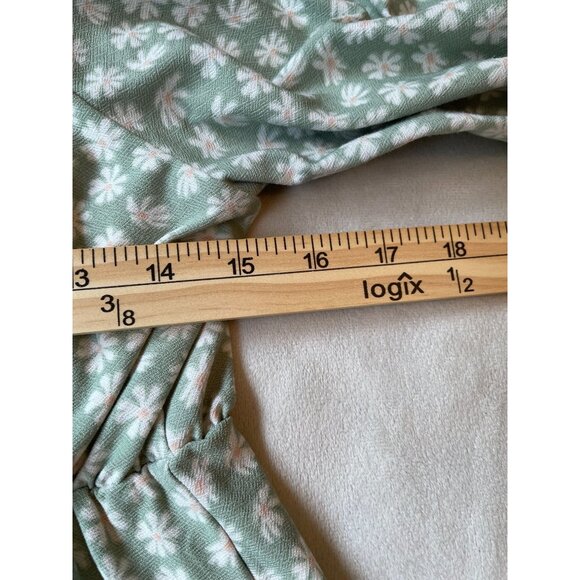 Floral Off-Shoulder Peasant Dress With Bell Sleeves - Size M Cottagecore Fairy - Picture 3 of 7